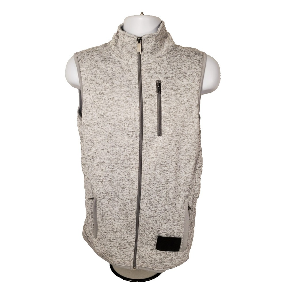 GRUNT STYLE Men's‎ Medium Gray Full Zip Vest